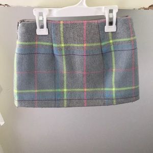 Back to school Girls preppy plaid skirt